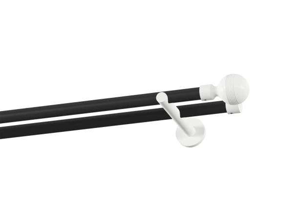 Garniža 19x19mm obyčajná tyč - 2rady - GABI - čierno biela 1