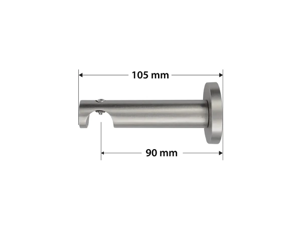 Garniža 19mm - drážková tyč - 1rad - QUADRO - satin 3