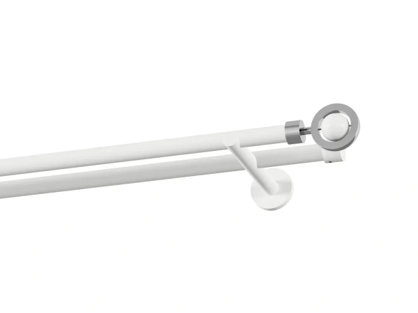 Garniža 19x19mm obyčajná tyč - 2rady - SFERA - biela 1