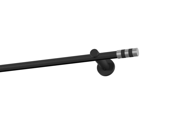 Garniža 19mm drážková tyč - 1rad - VALEC - čierna 1