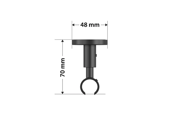 Garniža 19mm drážková tyč - 1rad - VALEC - čierna 5