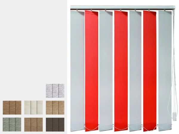 Dvojfarebné vertikálne žalúzie - látka JAMAJKA