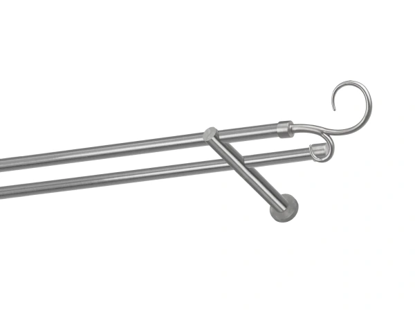 Garniže 16x16mm - dvojradové - HÁK DVOJITÝ - satin 1