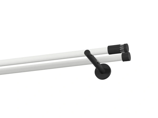 Garniža 19x19mm obyčajná tyč - 2rady - CYLINDER CRYSTAL - bielo čierna 1