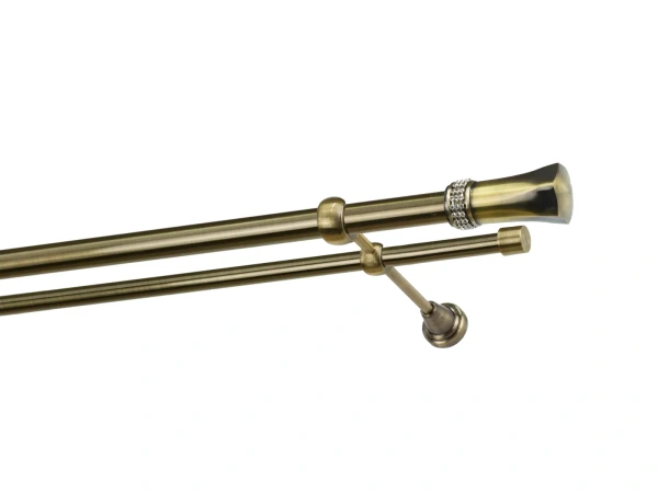 Garniže 25x16mm - dvojradové - PLUTON CRYSTAL - antik 1