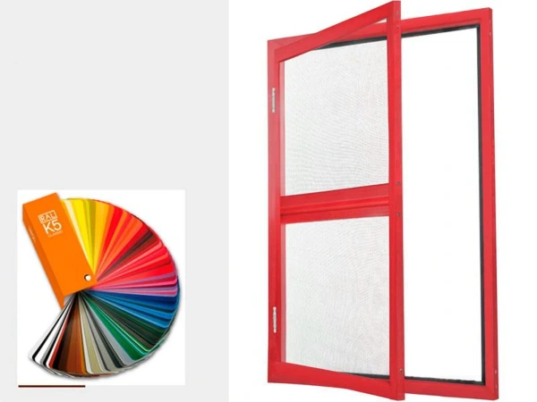 Sieťky na DVERE  - pántové v ráme SMART - farby RAL