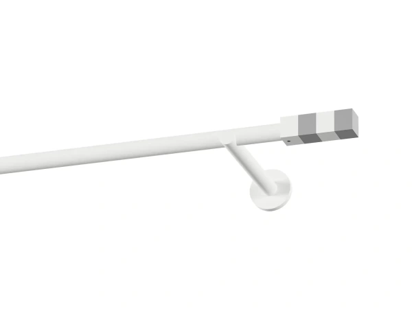 Garniža 19mm obyčajná tyč - 1rad - KVADRAT - biela 1