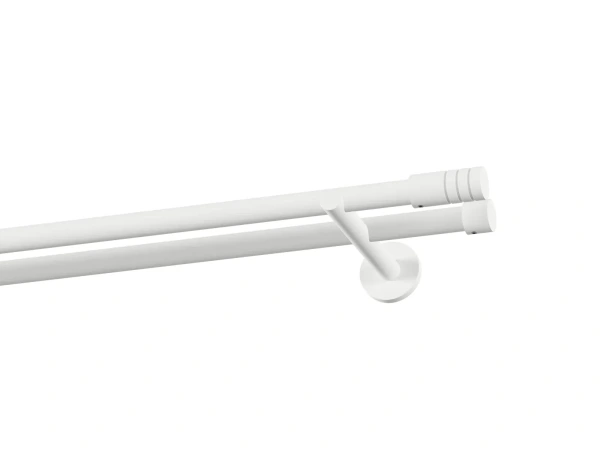 Garniža 19x19mm obyčajná tyč - 2rady - TECHNO - biela 1