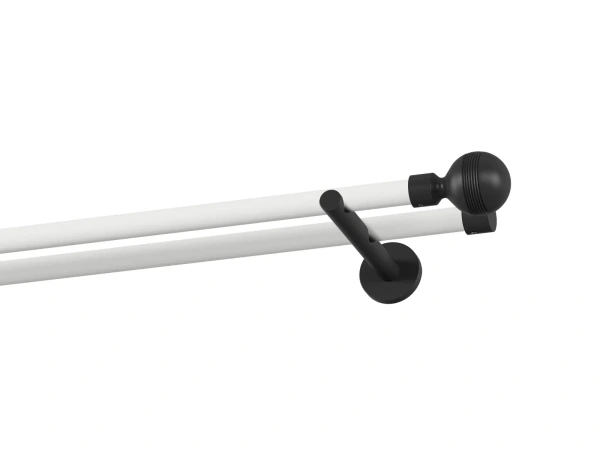 Garniža 19x19mm obyčajná tyč - 2rady - GABI - bielo čierna 1