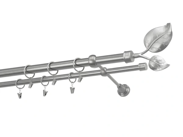 Garniže 25x16mm - dvojradové - LIST VEĽKÝ satin