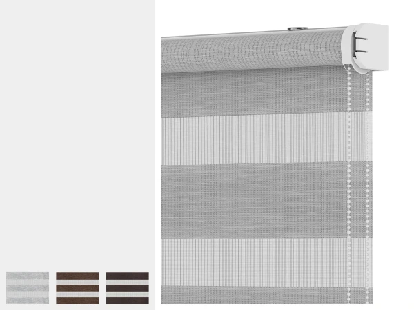 Roleta SOLID M - deň a noc - látka BLACK ELEGANCE