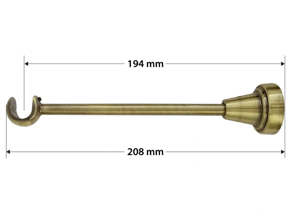 Garniže 16mm - jednoradové - CRYSTAL CONE - antik 4