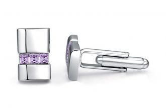 Pánske manžetové gombíky biele zlato žlté diamanty 2