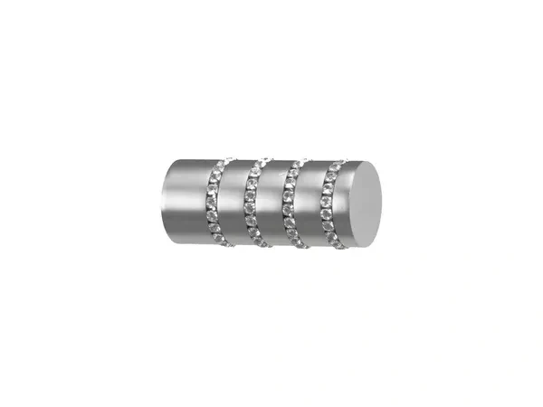 Garniže 25mm - jednoradové - CYLINDER CRYSTAL - satin