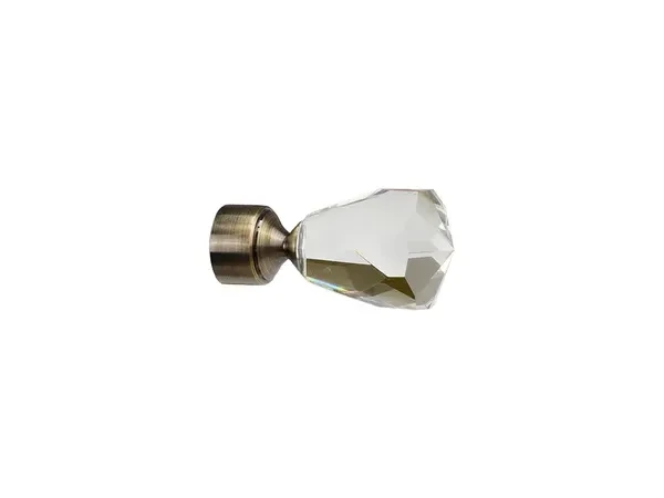 Garniža 19mm - drážková tyč - 1rad - CRYSTAL CONE - antik