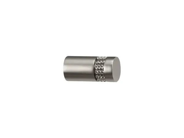 Garniža 19mm - drážková tyč - 1rad - CYLINDER CRYSTAL - satin