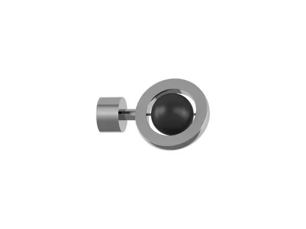 Garniža 19mm obyčajná tyč - 1rad - SFERA - čierna