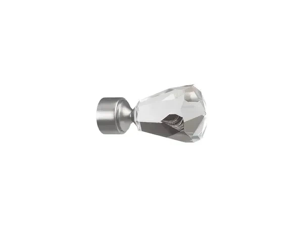 Garniža 19x19mm - drážková tyč - 2rady - CRYSTAL CONE - satin