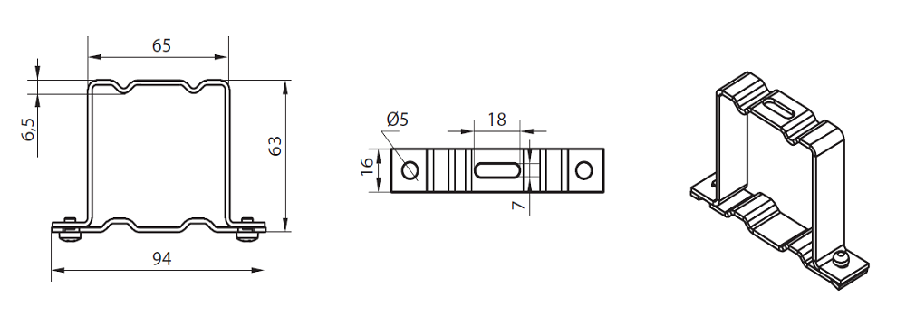 nastavce držiakov ku krycím plechom