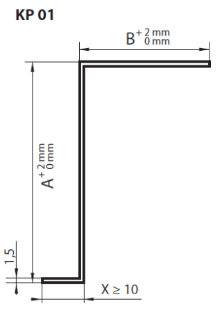 zaomietací krycí plech