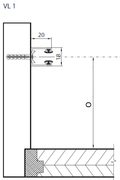 montaz vodiacej lišty VL1