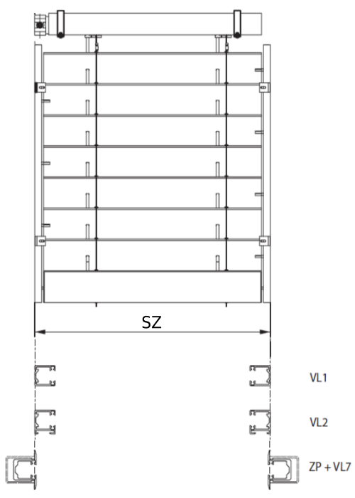 zameranie šírky vonkajšej žalúzie