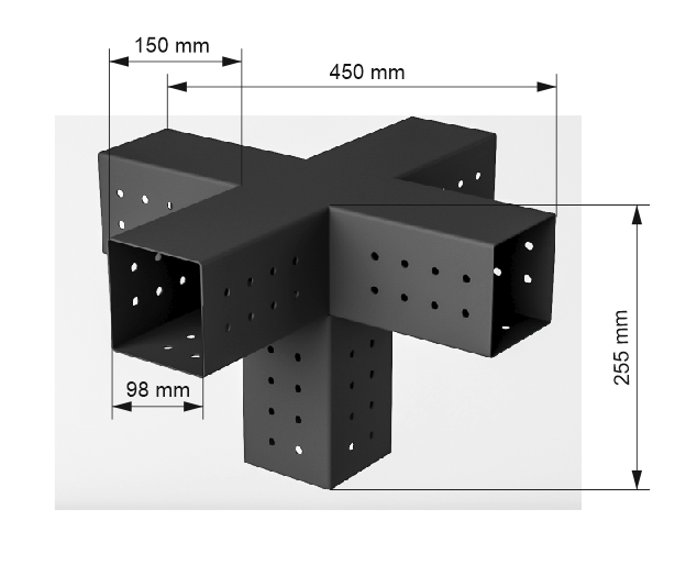 Kovanie - päťuzlové (stred s 2stranným priečnikom)