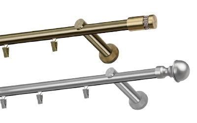 Galerii metalice 19 mm bară cu șină simple